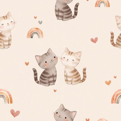 Rainbow Kittys - Bio Jersey / Bio French Terry